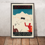 Montgenèvre Reiseplakat: Sports d’Hiver von Paul Brusset 
