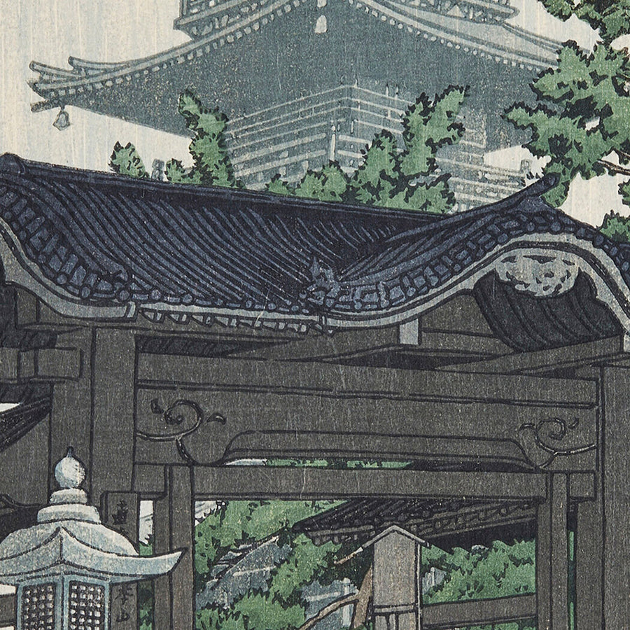 Tempio Zentsuji a Shikoku di Hasui Kawase 1935 