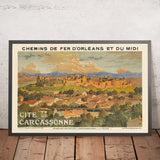 Poster di viaggio di Carcassonne di Eugène Grasset, 1909 