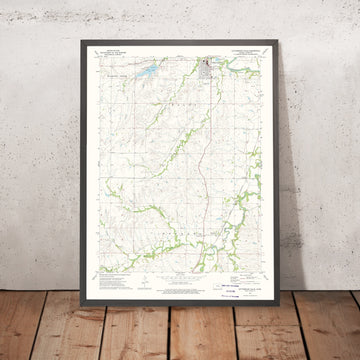 Old Map of Cottonwood Falls, Kansas by USGS, 1973 – Diamond Creek & Flint Hills