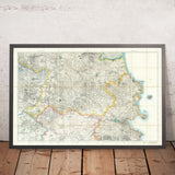 Grande mappa antica di Dublino e sobborghi, 1868: Meath, Clane, Rathdown, Drogheda 
