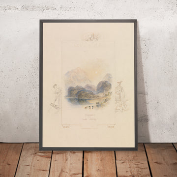 A framed image of Design for an Illustration for Walter Scott’s ‘Lady of the Lake’ Loch Achray by Turner 1832