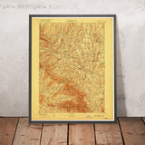 Old Map of Woodstock, New York by USGS, 1894 – Catskill Mountains, Hunter & Windham