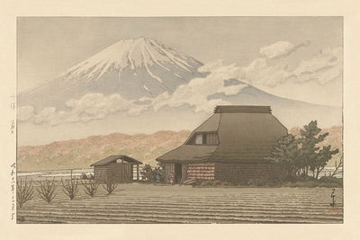 Mont Fuji depuis le village de Narusawa par Hasui Kawase, 1936