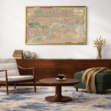 Victorian-Style Monopoly Map of London, 2026: Oxford St, Regent St, Piccadilly, Monopoly Board Motif