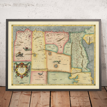 Antica mappa tolemaica della Libia e dell&