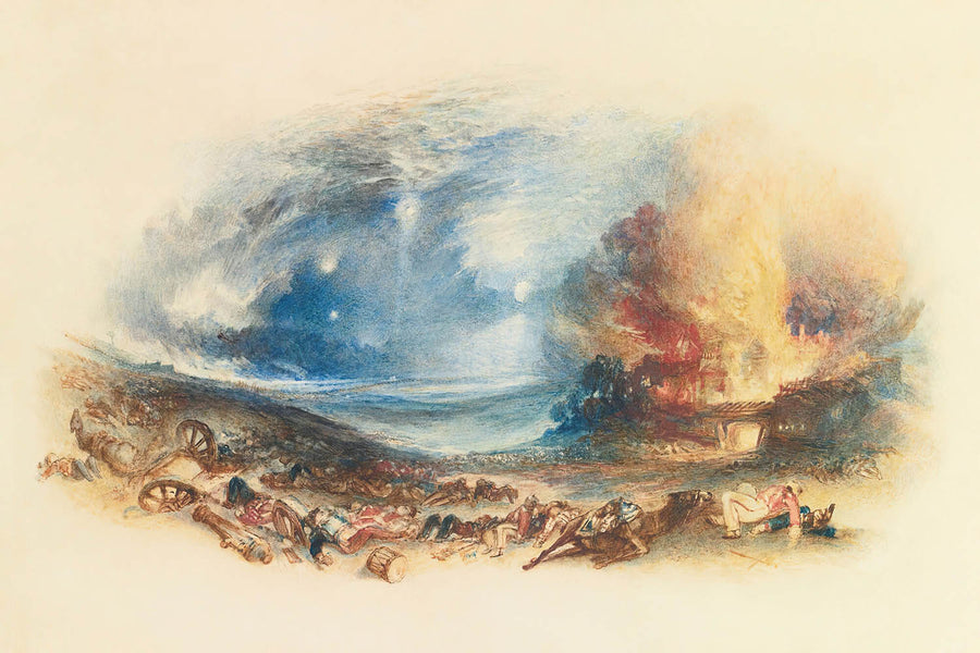 The Field Of Waterloo Seen From Hougoumont by Turner, 1833