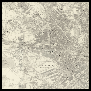 An old Ordnance Survey map of Salford