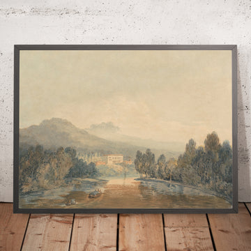 A framed image of Villa Salviati on the Arno by Turner, 1796