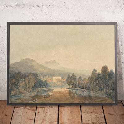 A framed image of Villa Salviati on the Arno by Turner, 1796