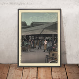 The Central Market, Tokyo by Hasui Kawase, 1935