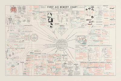 Doctor's Office Poster: First Aid Memory Chart by Harold Palmer, 1939