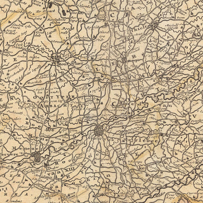 Old Map of Flanders by Visscher, 1690: Brussels, Antwerp, Ghent, Bruges, Scarpe-Escaut Park