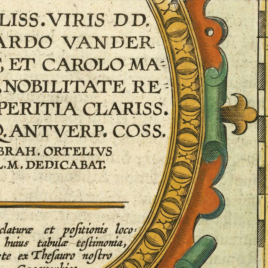 Vecchia mappa della Francia antica (Gallia) ai tempi romani di Ortelius, 1624: Parigi, Lione, Pirenei, Alpi, nomi latini 