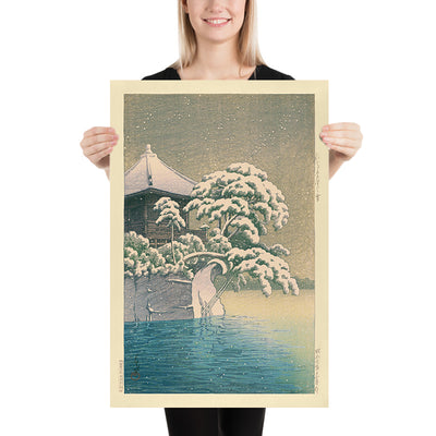 Snow at Godaido Temple in Matsushima by Hasui Kawase, 1935