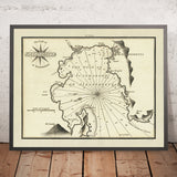 Old Gulf of Alexandretta, Turkey Nautical Chart by Heather, 1802: Iskenderun, Scandaroon, Antioch, Ceyhan River