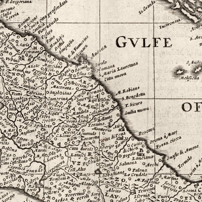 Old Monochrome Map of Italy, 1627 by John Speed - Corsica, Sardinia, Sicily, Venice, Rome, The Pope