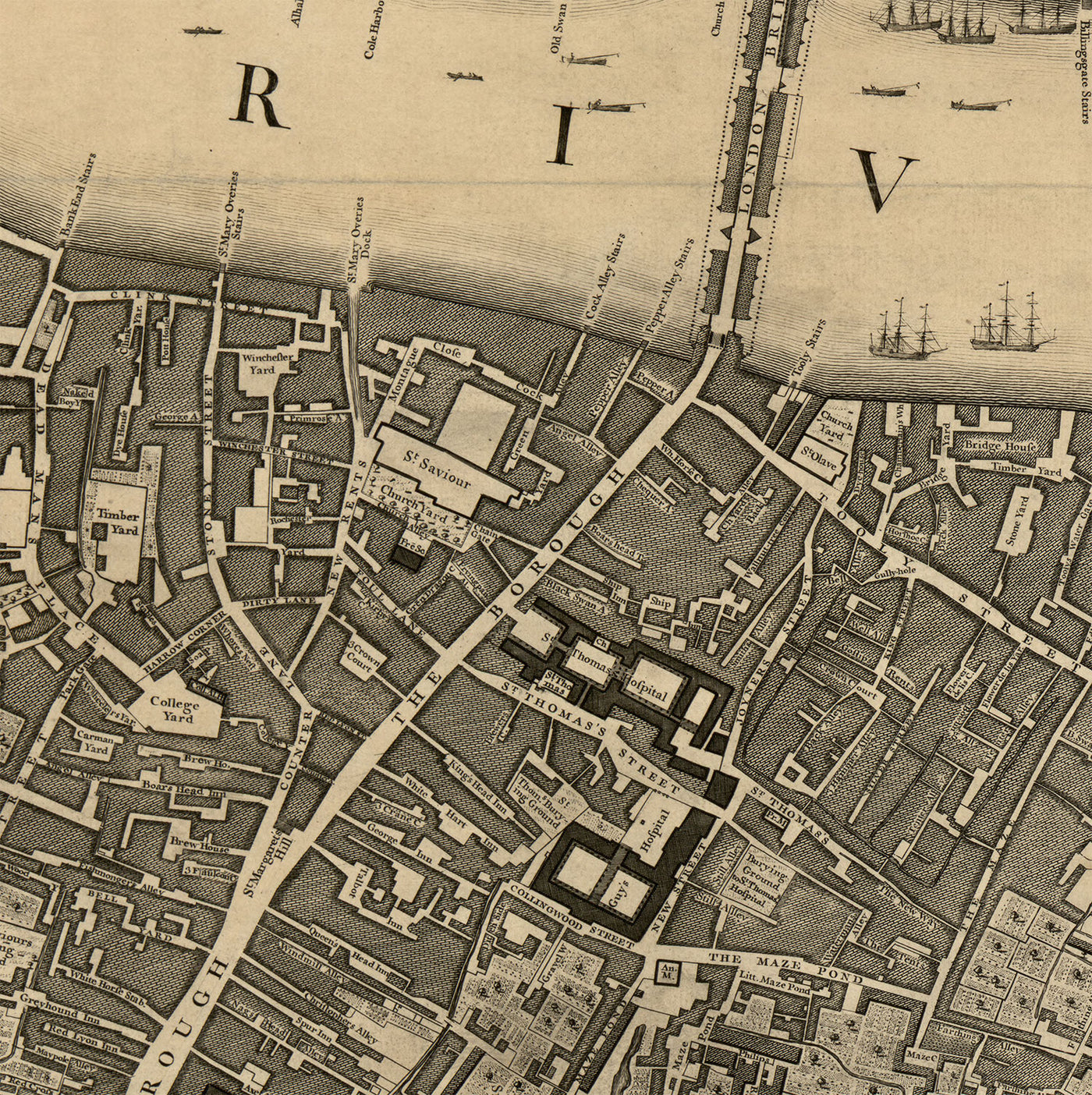 Complete Large Map of London in 1746 by John Rocque – The Unique Maps Co.