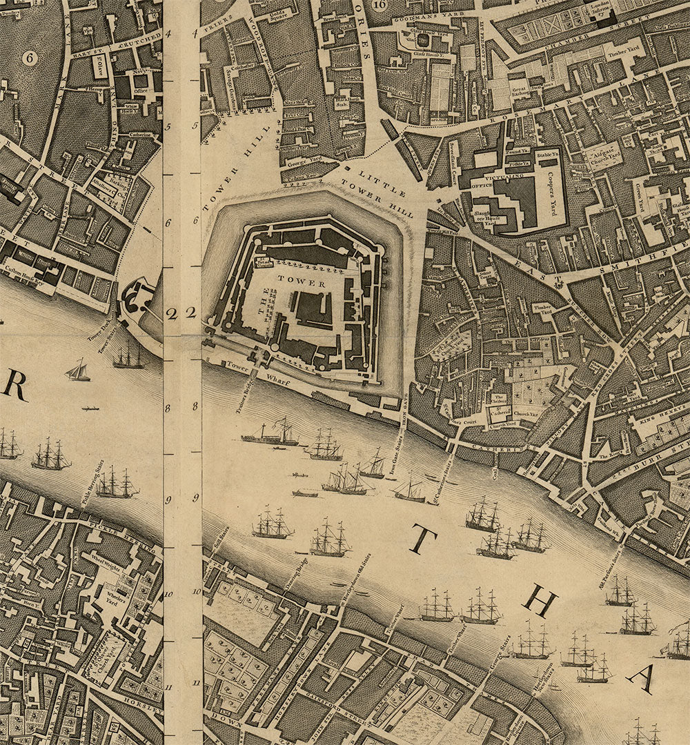Complete Large Map of London in 1746 by John Rocque – The Unique Maps Co.