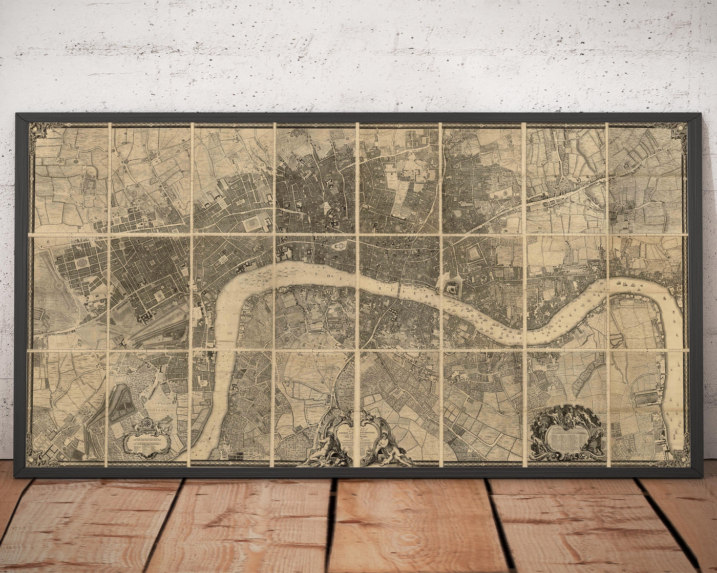Complete Large Map of London in 1746 by John Rocque – The Unique Maps Co.