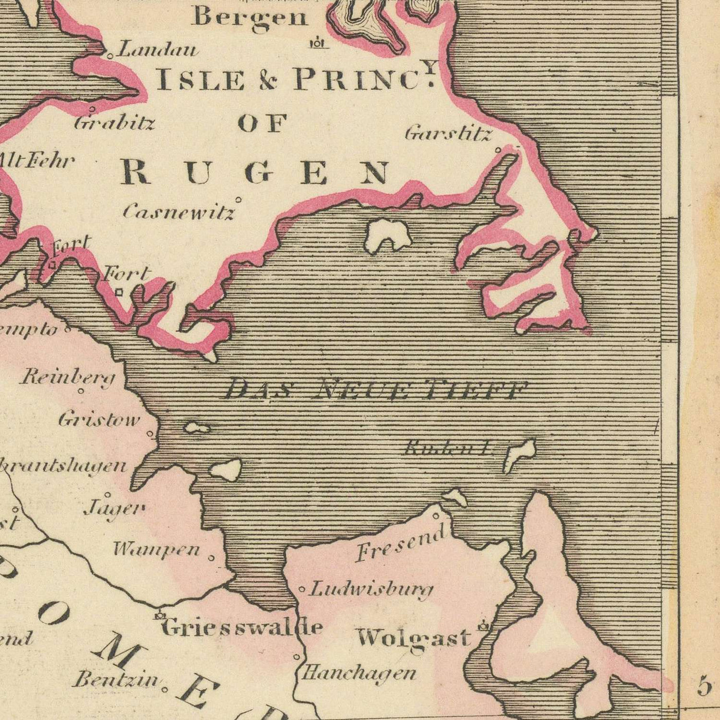 Alte Karte von Niedersachsen von Lizars, 1828: Berlin, Hannover, Elbe, Harz, Nordsee