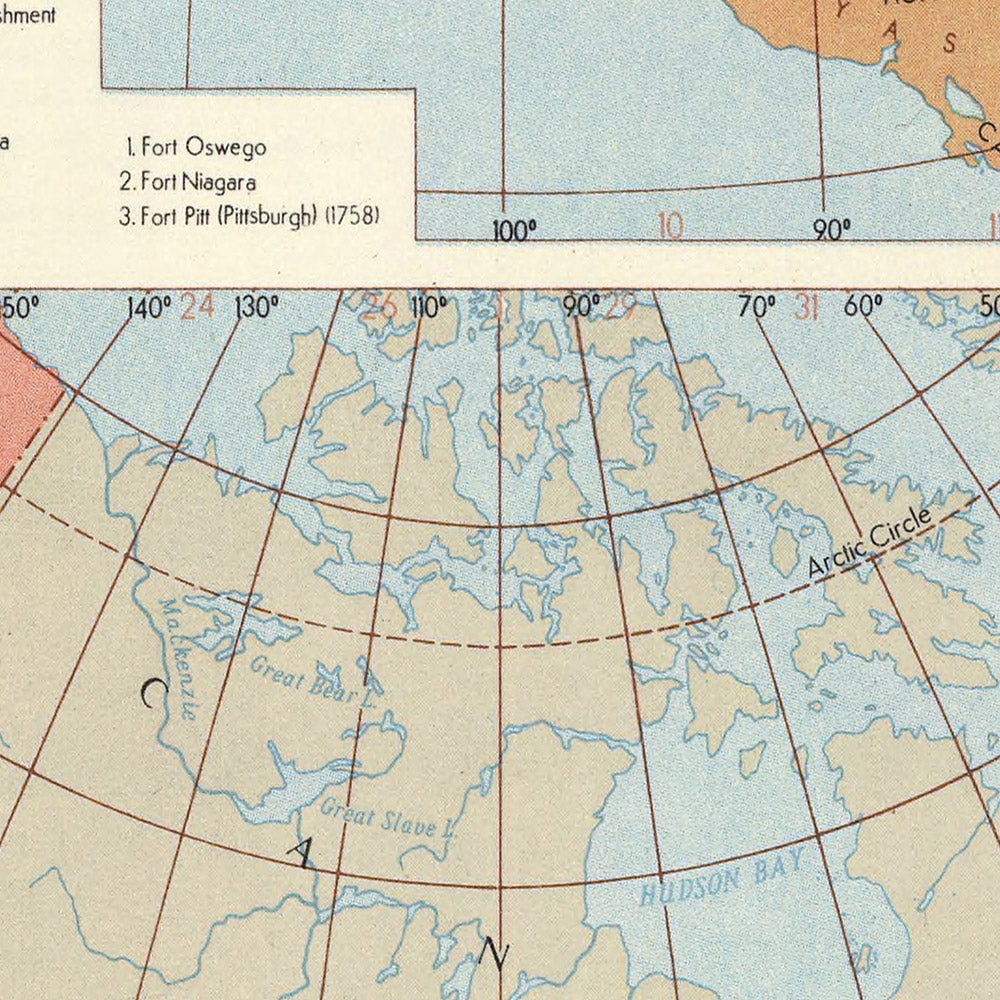 Old Infographic Map of North American Colonial Era & Expansion, 1967 ...