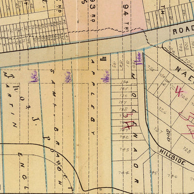 Mapa antiguo de la ciudad de Nueva York de Bromley, 1879: Harlem, Fort Washington, Fort George, río Hudson, río Harlem