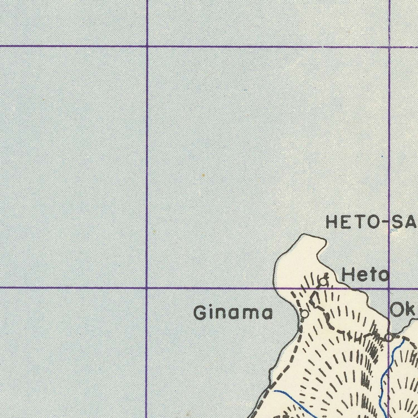 Old WW2 Military Map of Okinawa, Japan: 64th Engineer Base Topographic Battalion