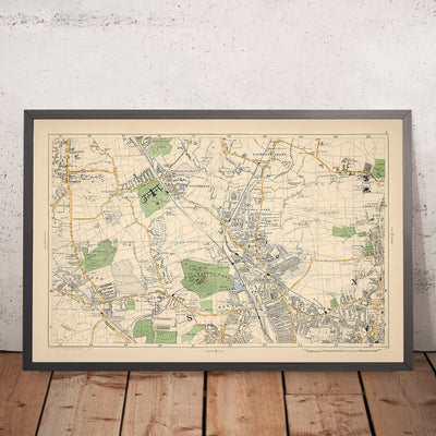 Old Map of North London by Bacon, 1900: Colney Hatch, Alexandra Park, Muswell Hill, Hornsey, Palmers Green