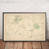 Mapa antiguo del noroeste de Londres, 1900: Harrow, Wembley, Greenford, Alperton, Sudbury 