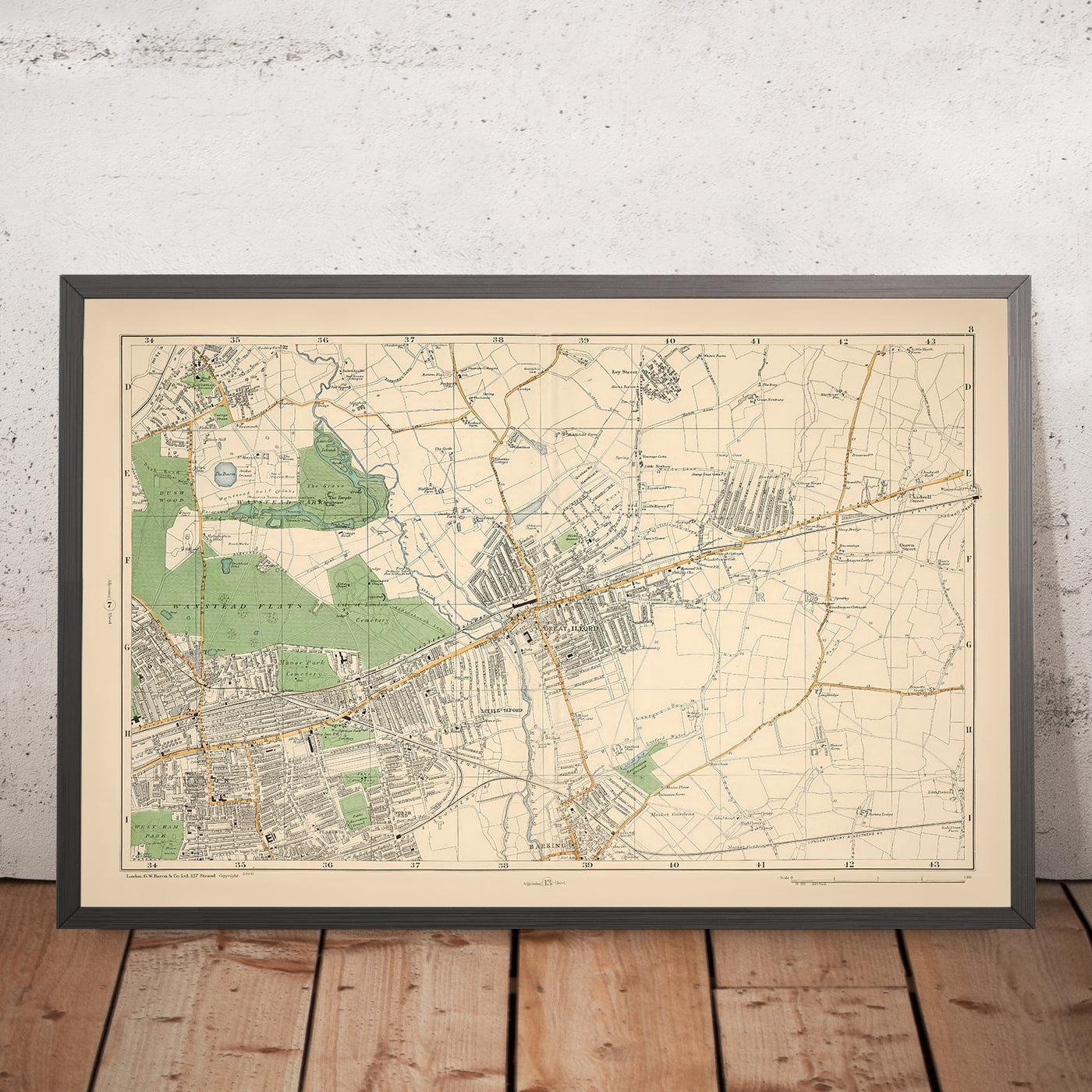 Old Map of East London, 1900: Wanstead, Ilford, Barking, Wanstead Flats, West Ham Park