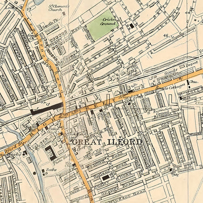 Old Map of East London, 1900: Wanstead, Ilford, Barking, Wanstead Flats, West Ham Park