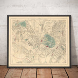 Old Colour Map of South East London, 1891 - Norwood, Crystal Palace, Penge, Sydenham - SE27, SE19, SE20, SE26