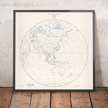Mappa antica di Taipei: CIA, 1968: Mostrando la Proiezione Azimutale Equidistante del Mondo attorno a Taipei 