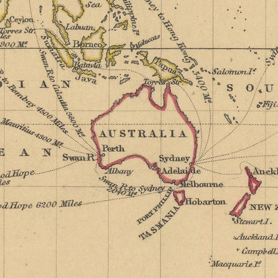 Rare Large Colonial Map of Australia by Stanford, 1859: Large NSW, Tasmania