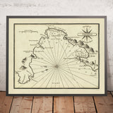 Old Gulf of Valinco, Corsica Nautical Chart by Heather, 1802: Campo Moro, Porticciola Tower