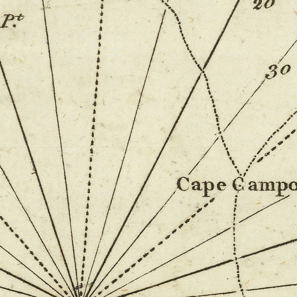 Ancienne carte nautique du golfe du Valinco par Heather, 1802 : Valinco, Campo Moro, tour Porticciola