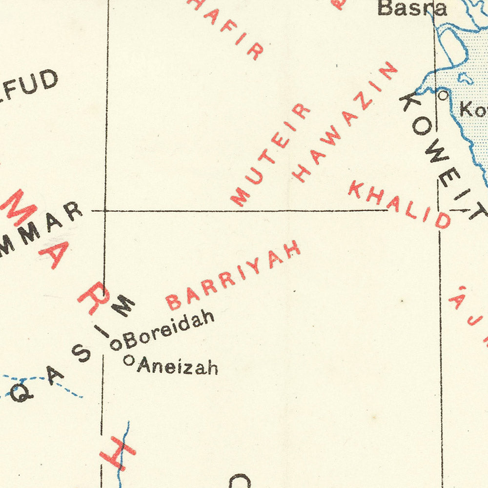 Saudi Tribes Map Old Tribe Map of Arabia, 1916: UAE, Iraqi & Saudi Tribes, Cities, Arab ...