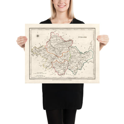 Old Map of County Tyrone by Samuel Lewis, 1844: Omagh, Strabane, Cookstown, Dungannon, Aughnacloy