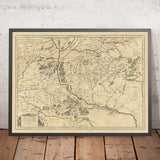 Old Map of Ukraine by Sanson, 1665: Kiev, Dnieper River, Chernihiv, Poltava, Forests
