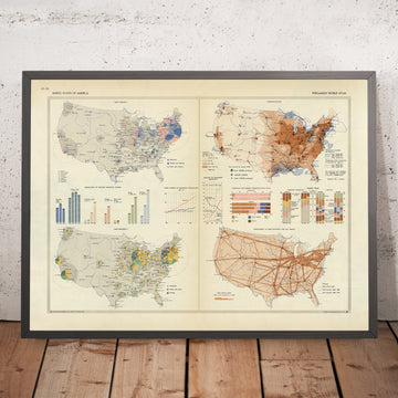Carte infographique des États-Unis d&