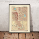 Mapa antiguo de los Parques Nacionales de EE. UU., 1967: Yellowstone, Gran Cañón, Yosemite, Lago Crater 