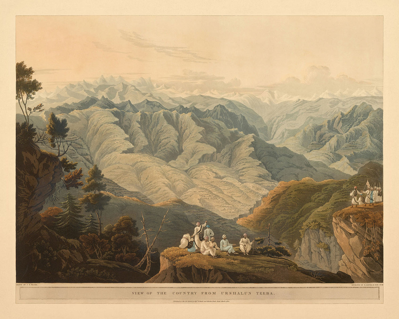 First View of the Himalayas by Europeans, Robert Havell & James Fraser, 1820