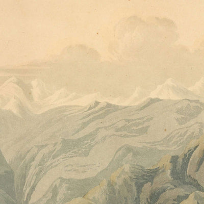 Erster Blick auf den Himalaya durch Europäer von Robert Havell und James Fraser, 1820