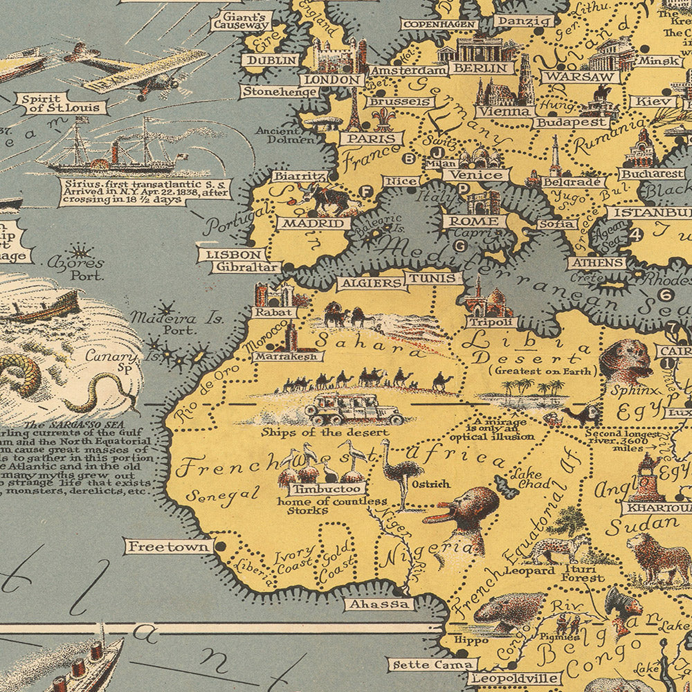 The blue and yellow version of the map