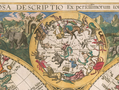 Old World Map, 1596, Atlas Map by Johannes Baptista Vrients