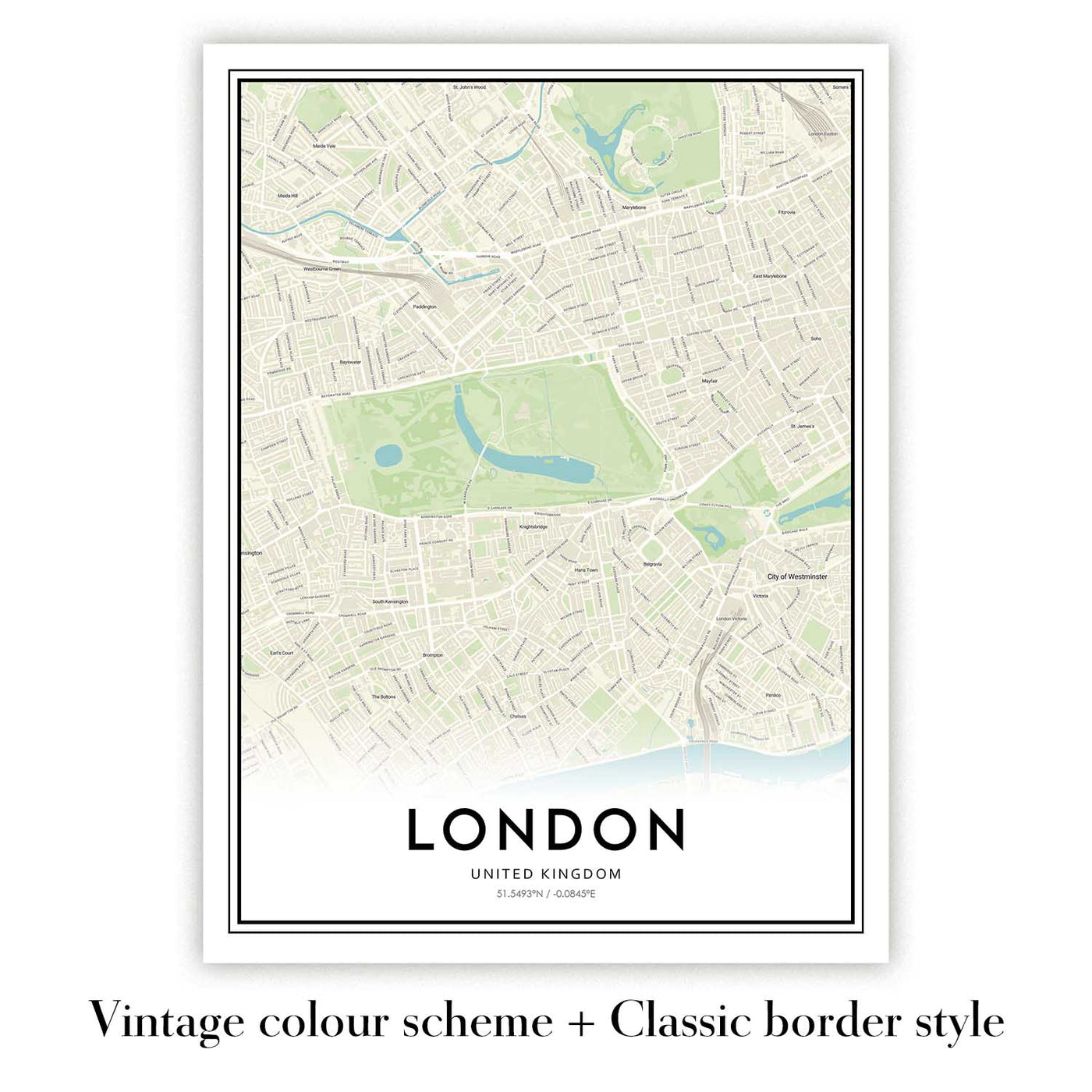Personalised Modern Map - Make Your Own City & Street Map