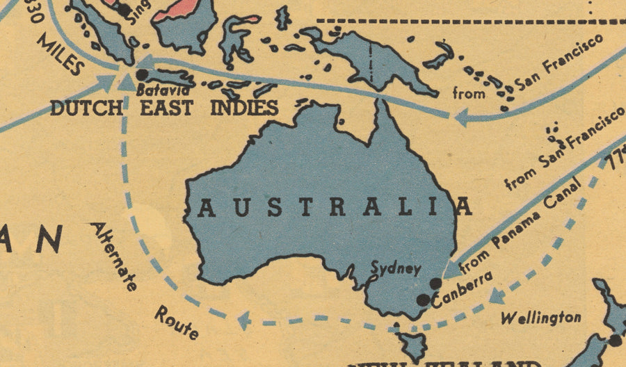 Allied Arms "Made in the USA", 1942 - Old World War 2 Propaganda Map