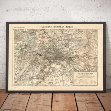 Custom Old Map  of Germany - Make Your Own 1800s Reich Survey Chart (Reichsamt für Landesaufnahme)