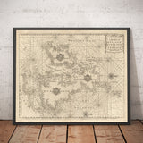 Old British Isles Navigation Chart, 1752 by Page & Mount - Ports, Sailing Distances in Leagues, English Channel